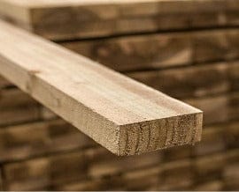 88mm x 38mm (3.5"x3/4") fence rail, square sawn -HCD