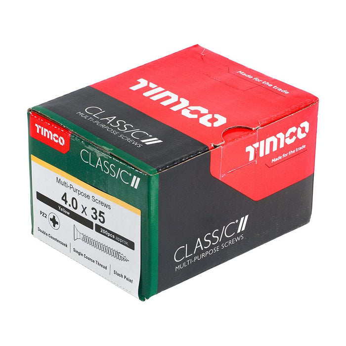 Timco - Classic Screw PZ2 CSK ZYP
4.0 x 35 - box of 200