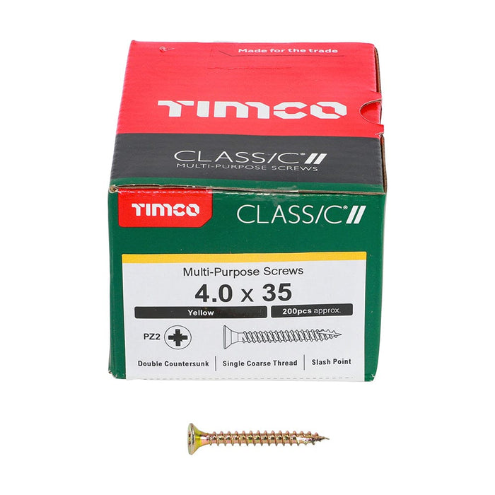 Timco - Classic Screw PZ2 CSK ZYP
4.0 x 35 - box of 200