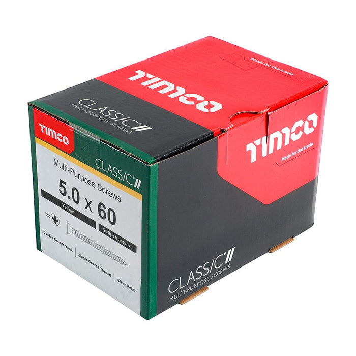 Timco - Classic Screw PZ2 CSK ZYP
5.0 x 60 - box of 200