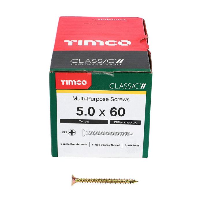 Timco - Classic Screw PZ2 CSK ZYP
5.0 x 60 - box of 200