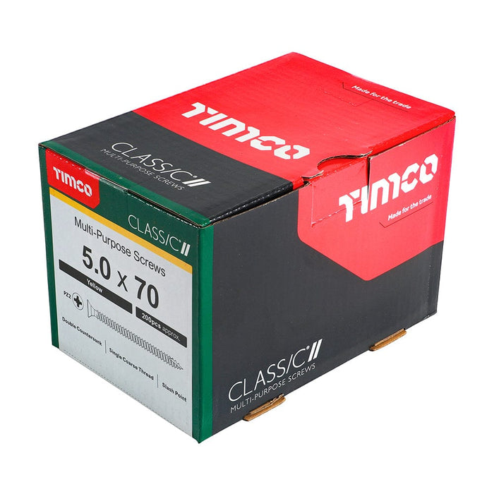 Timco - Classic Screw PZ2 CSK ZYP
5.0 x 70 - box of 200