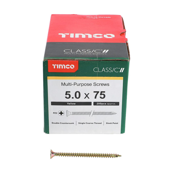 Timco - Classic Screw PZ2 CSK ZYP
5.0 x 75 - box of 200