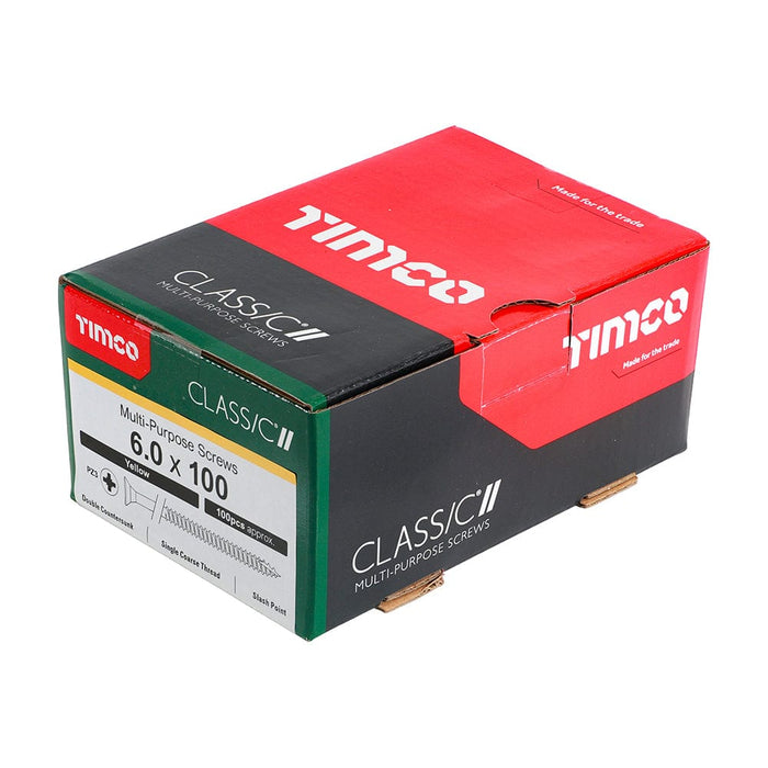 Timco - Classic Screw PZ3 CSK ZYP
6.0 x 100 - box of 100