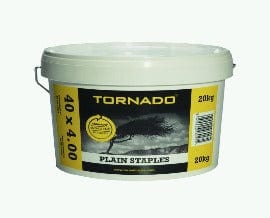 40 x 4.00mm Plain Staples 20kg Standard